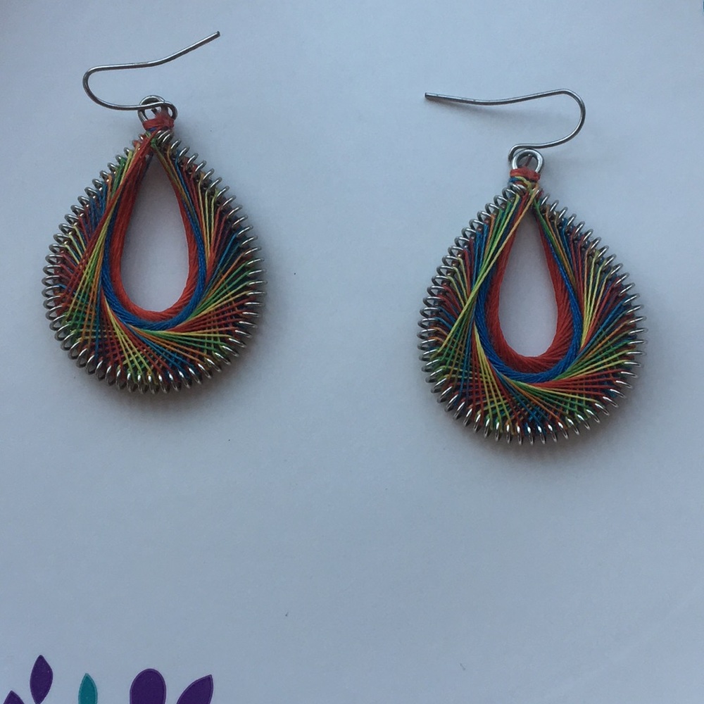 String Art Forever 21 Multicolored Earrings